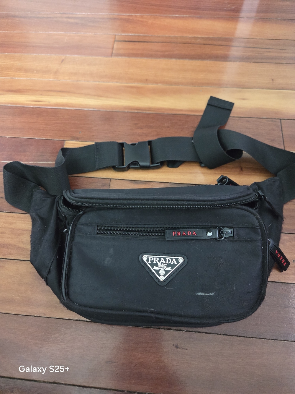 Prada Black Nylon Belt Bag/fanny Pack. Damaged But Authentic